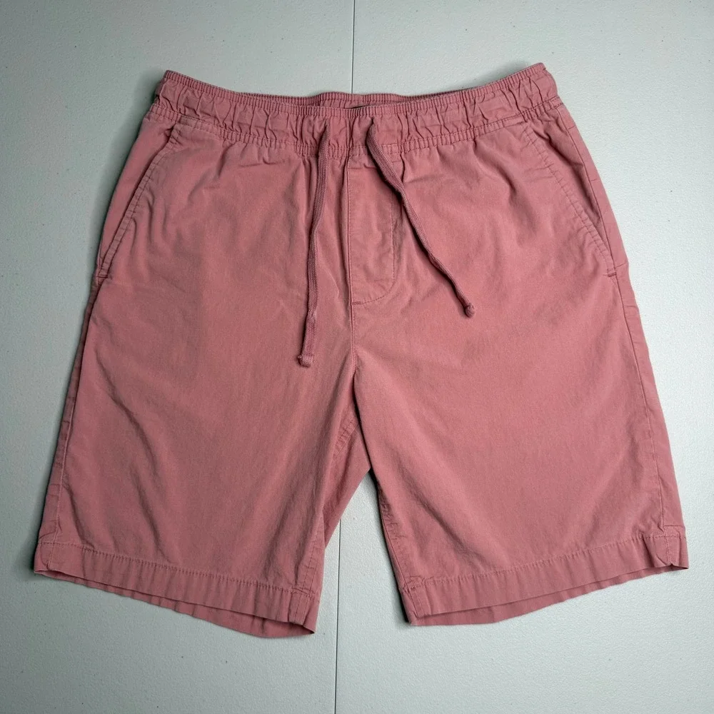 Banana Republic Mens Small Pink‎ Elastic Waist Drawstring Cotton Shorts